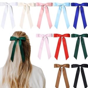 10 piece Silky satin hair bows